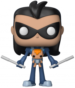 Funko POP de Robin como Nightwing con bebé - Los mejores FUNKO POP de Teen Titans Go - Los mejores FUNKO POP de series de dibujos animados