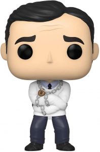 Funko POP de Michael Scott con camiseta de fuerza - Los mejores FUNKO POP de The Office - Funko POP de series de televisión