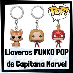 Los mejores llaveros FUNKO POP de Capitana Marvel de los Vengadores de Marvel - Llavero Funko POP de Capitana Marvel - Keychain FUNKO Pocket POP de Marvel