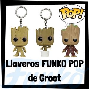 Los mejores llaveros FUNKO POP de Groot de los Guardianes de la Galaxia de Marvel - Llavero Funko POP de Groot - Keychain FUNKO Pocket POP de Marvel