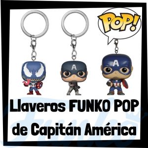 Los mejores llaveros FUNKO POP del Capitán América de los Vengadores de Marvel - Llavero Funko POP de Capitán América - Keychain FUNKO Pocket POP de Marvel