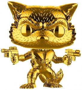 FUNKO POP de Rocket Racoon Chrome Gold - Los mejores FUNKO POP de Marvel - FUNKO POP de Chrome