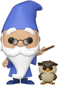 FUNKO POP de Merlín con Arquímedes de Merlín el Encantador de Disney - Los mejores FUNKO POP de The Sword in the Stone