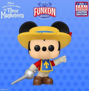 FUNKO de Mickey mouse Mosquetero exclusivo de la FUNKON Summer California 2021 - FUNKO Convención