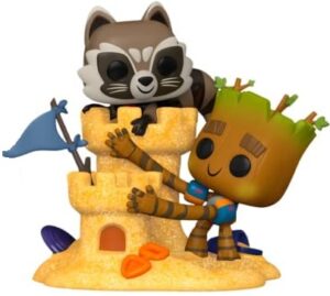 Funko Pop De Groot Y Rocket En La Playa