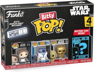 Funko Bitty Pop De Star Wars 4 En 1 Con Leia Organa, R2d2 Y C 3po De Star Wars