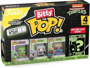 Funko Bitty Pop De Las Tortugas Ninja Adolescentes De Donatello, Shredder Y Baxter Stockman