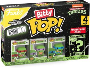 Funko Bitty Pop De Las Tortugas Ninja Adolescentes De Raphael, Donatello, Leonardo Píxel