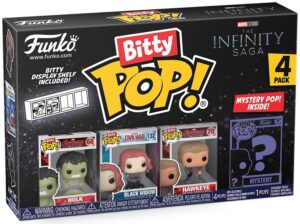 Funko Bitty Pop De Hulk, Viuda Negra Y Ojo De Halcón De Marvel The Infinity Saga