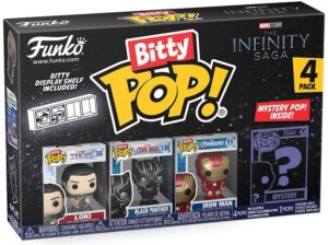 Funko Bitty Pop De Loki, Black Panther Y Iron Man De Marvel The Infinity Saga