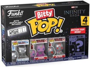 Funko Bitty Pop De Máquina De Guerra, Vision Y Ultron De Marvel The Infinity Saga