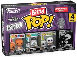 Funko Bitty Pop De Pumkpin King, Alcalde Y Barrel De Pesadilla Antes De Navidad