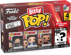 Funko Bitty Pop De Undertaker, British Bulldog Y Batista De Wwe