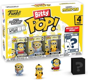 Funko Bitty Pop Minions De Roller Skating Stuart, Pajama Bob Y Kung Fu Kevin