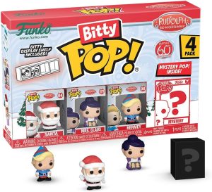 Funko Bitty Pop Rudolph De Navidad De Santa, Mrs. Claus Y Hermey